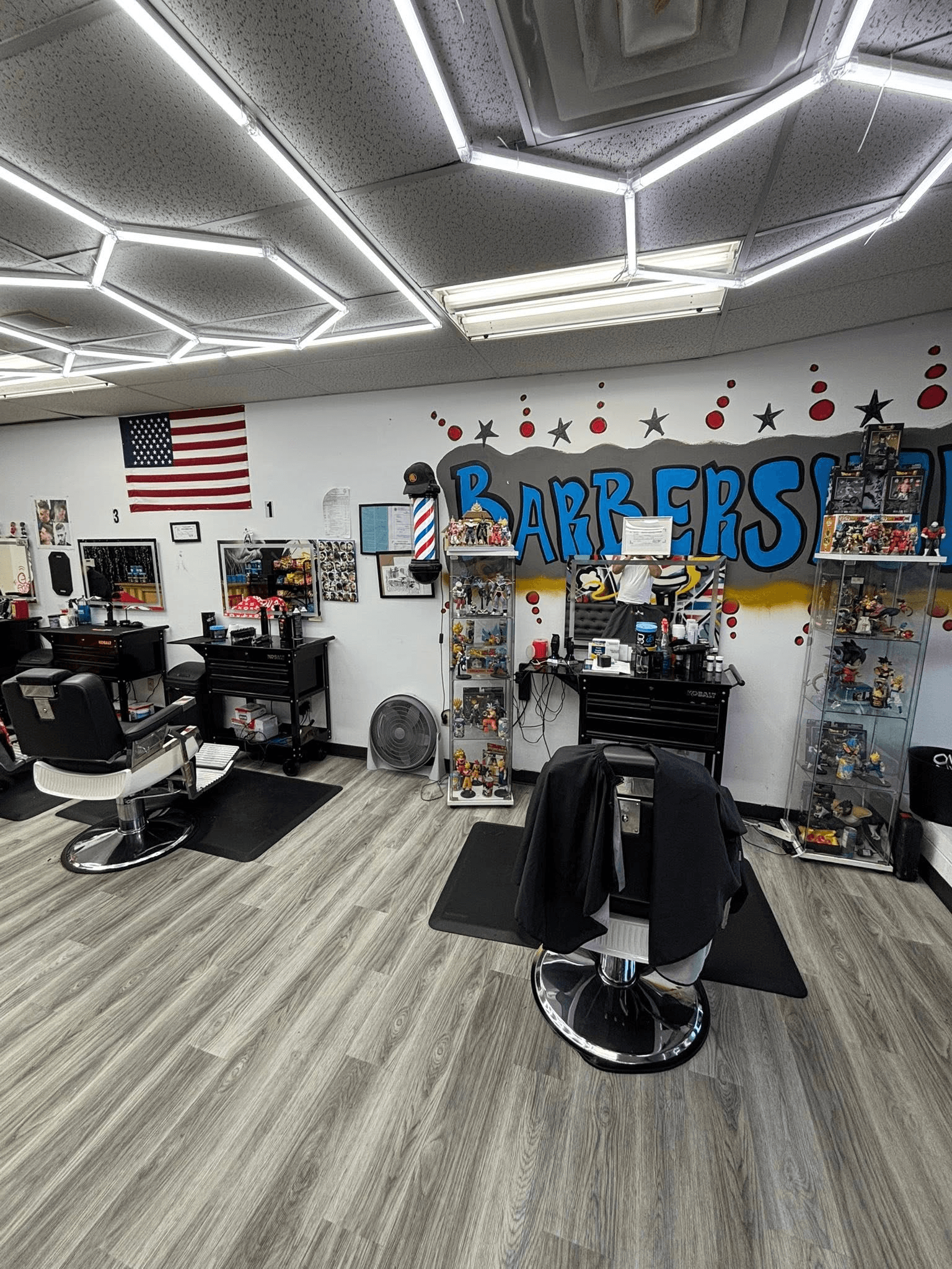 Our shop — barber chairs at Original Kutz